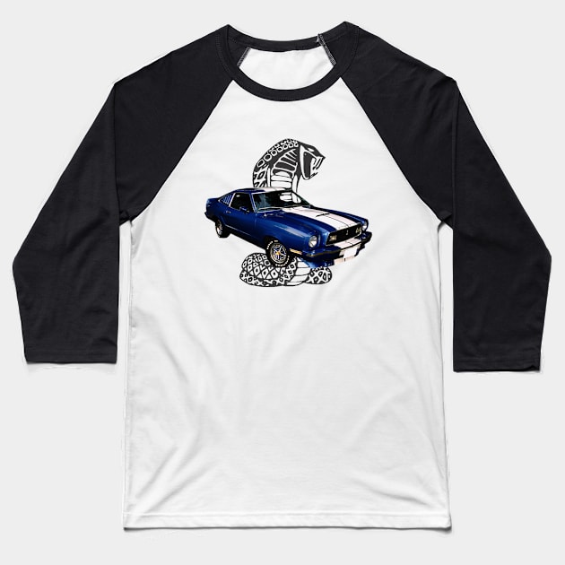 1976 Mustang Cobra Baseball T-Shirt by Permages LLC